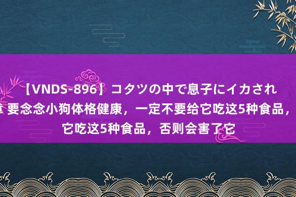 【VNDS-896】コタツの中で息子にイカされる義母 第二章 要念念小狗体格健康，一定不要给它吃这5种食品，否则会害了它