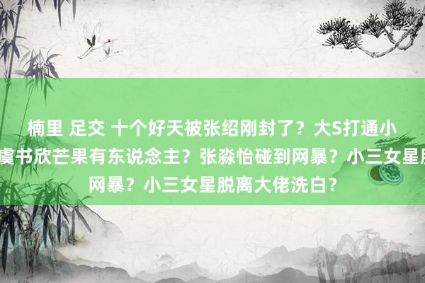 楠里 足交 十个好天被张绍刚封了？大S打通小三害汪小菲？虞书欣芒果有东说念主？张淼怡碰到网暴？小三女星脱离大佬洗白？