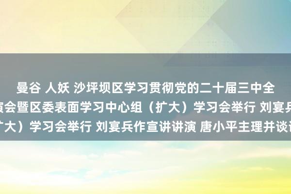 曼谷 人妖 沙坪坝区学习贯彻党的二十届三中全会精神市委宣讲团讲演会暨区委表面学习中心组（扩大）学习会举行 刘宴兵作宣讲讲演 唐小平主理并谈话